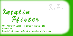 katalin pfister business card